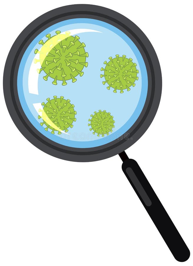 coronavirus magnifying glass