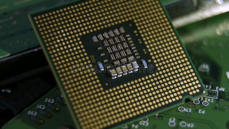 Close-up of cpu computer processor