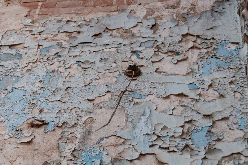 Close up of cracked paint, flaking off wall royalty free stock image Close up of cracked paint, flaking off wall royalty free stock image