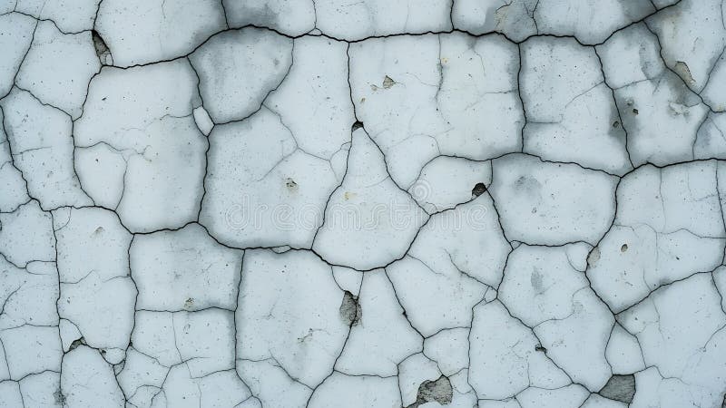 Close-up of cracked white concrete surface vector illustration
