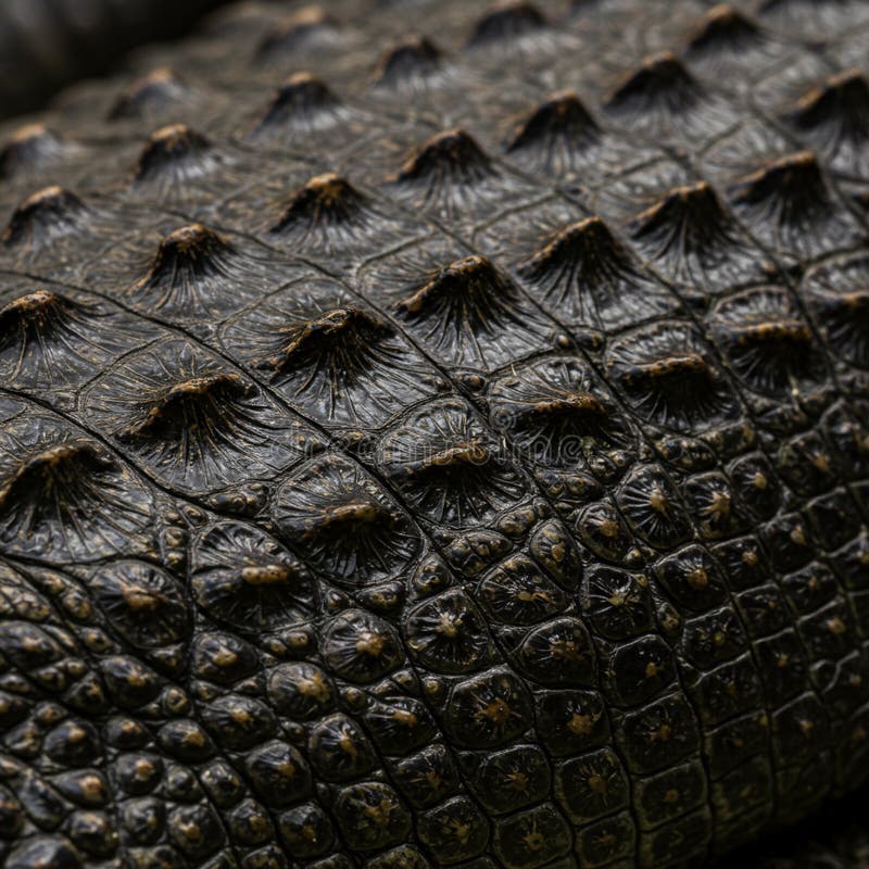 Close-up of a crocodile\'s textured skin, displaying its rough, scaly surface. The patter vector illustration