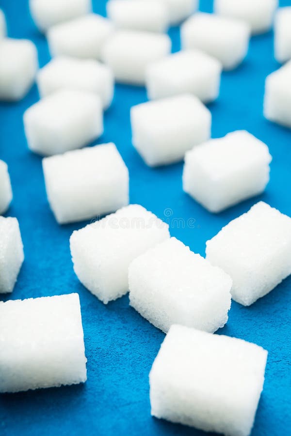 Sugar Cubes On White Background, Close Up Stock Image - Image of ...