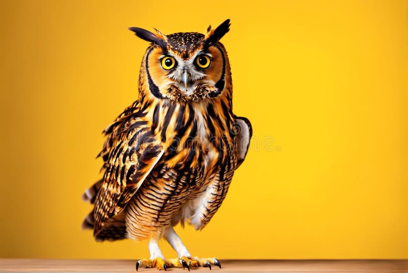 Close-up of a cute owl vector illustration