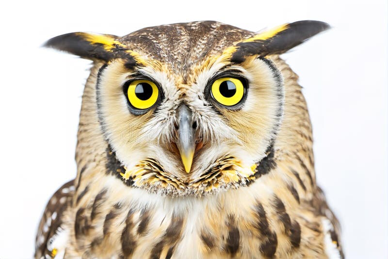 Close-up of a cute owl stock illustration