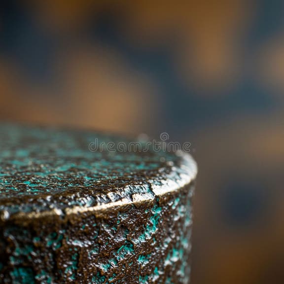 Close-up of a Cylindrical Object with a Textured, Rough Surface. the ...