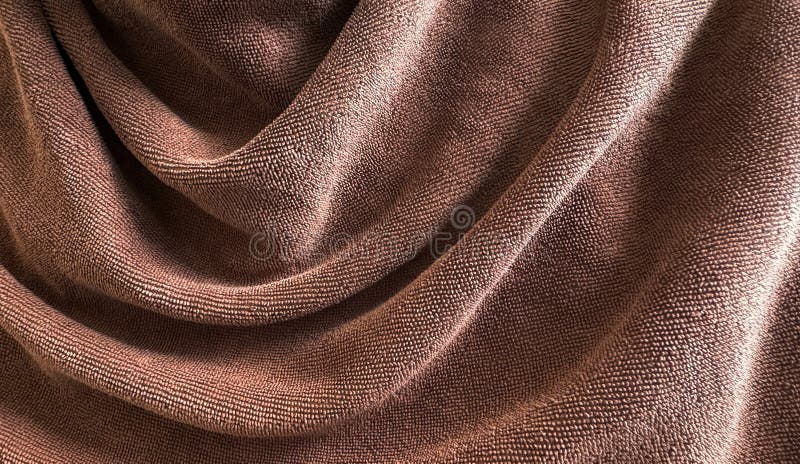 Close up dark brown towel texture background stock image