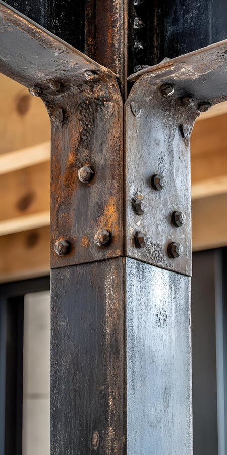 Close-up of Dark Rusted Metal Structure vector illustration