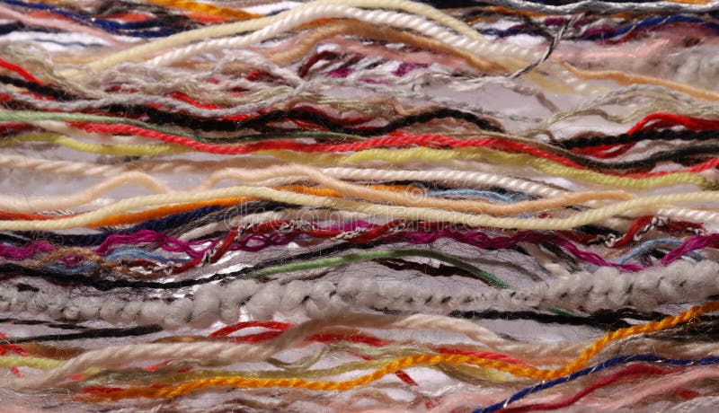 Close-up de fibras coloridos.