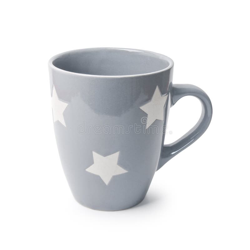Close up de Grey Color Drink Cup Mock-Up Única placa vazia da caneca cerâmica para o café ou o chá Gray Mug com as estrelas isola fotos de stock Close up de Grey Color Drink Cup Mock-Up Única placa vazia da caneca cerâmica para o café ou o chá Gray Mug com as estrelas isola fotos de stock