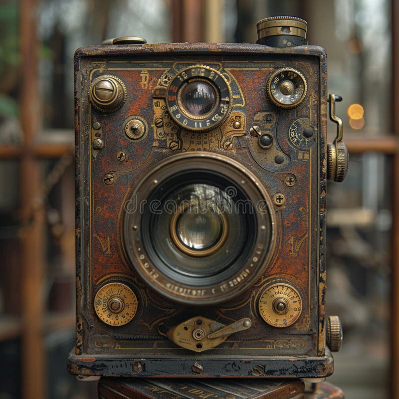 Close-up of a vintage camera, capturing the essence of photography AI generated. Close-up of a vintage camera, capturing the essence of photography AI generated