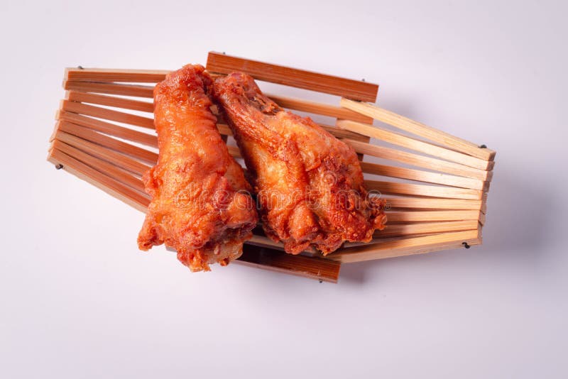 Close Up. Deep Fried Chicken Leg on a White Background Stock Photo Image of kitchen, black