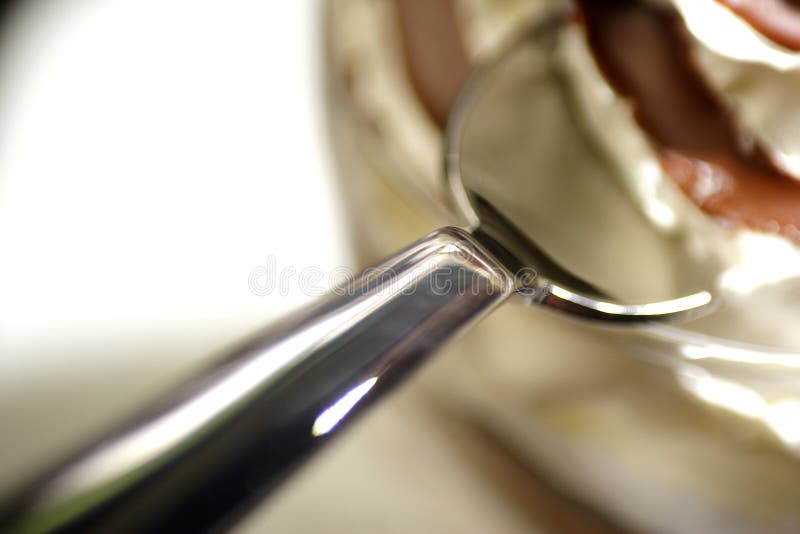 Close up of delicious chocolate dessert