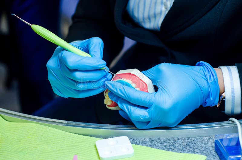 Closeup of Denture Manufacturing Process. Tooth Reconstruction Stock Image Image of oral