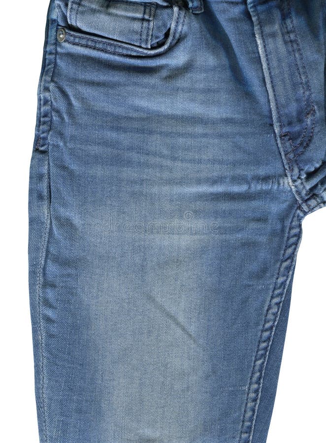 Close Up Detail of Pocket and Front View of Light Blue Jeans Stock ...