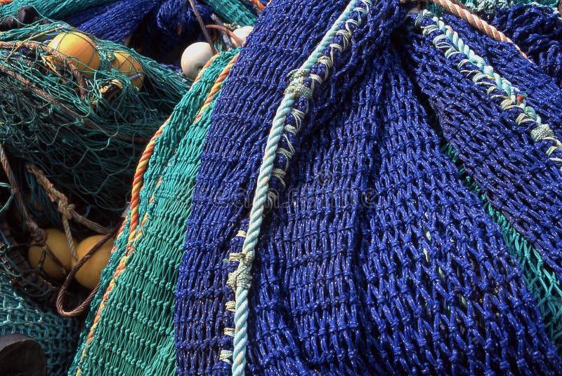 Rope and Netting of Commerical Fishing Nets Stock Image Image of cord