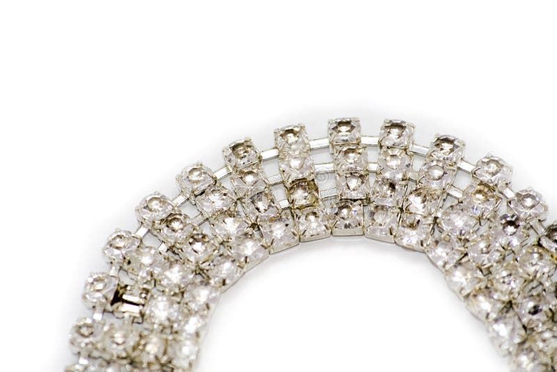 Close-up of diamond bracelet