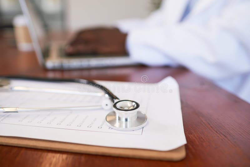 Close-up of Medical doctor working with laptop in the office 1971803 Stock  Photo at Vecteezy