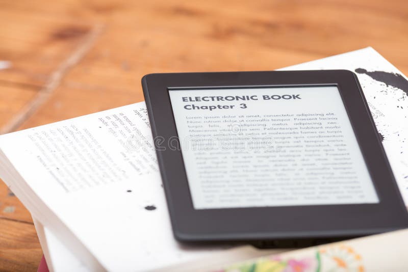 Close up of an e-book reader royalty free stock image Close up of an e-book reader royalty free stock image