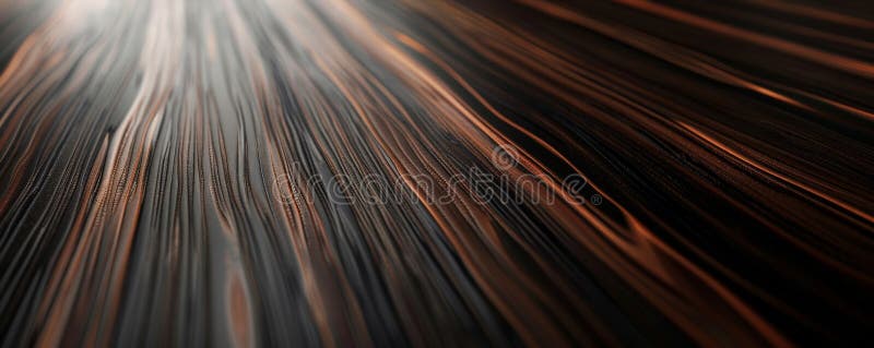 A close-up of ebony wood paneling, featuring a dark, almost black finish with subtle grain patterns stock photo