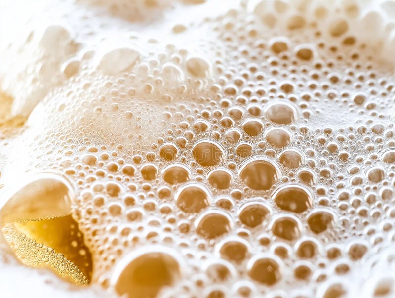 Close-up of effervescent bubbles in refreshing golden carbonated drink stock images