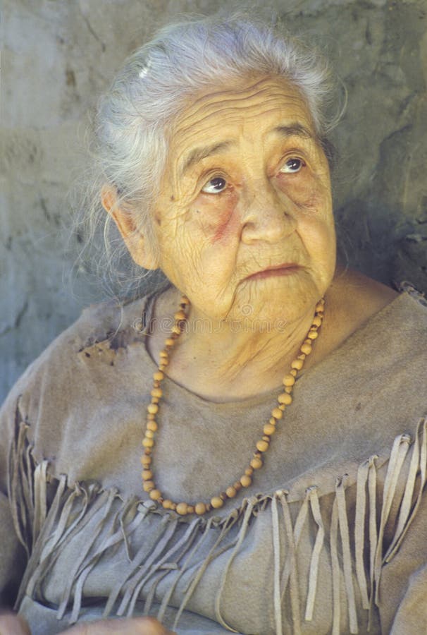 Close-up of elderly Native American woman royalty free stock photo Close-up of elderly Native American woman royalty free stock photo