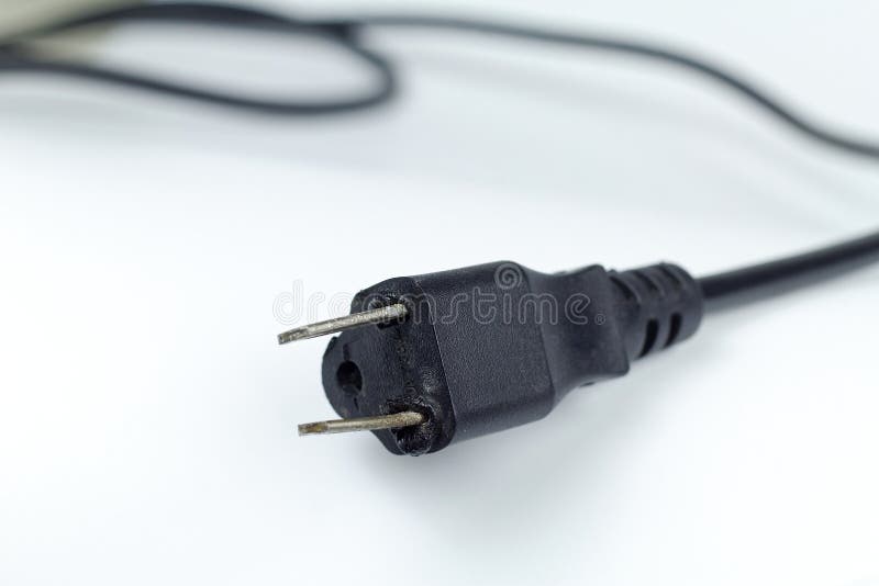 Close Up Electric Plug Burnt and Damaged from Amp Overload ,safety