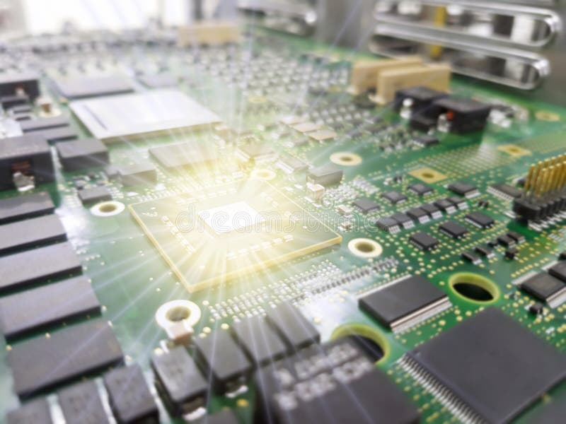 Image of integrated circuits and surface mount technology,Close-up electronic circuit board. technology style concept. Digital system concept stock images, royalty-free photos and pictures