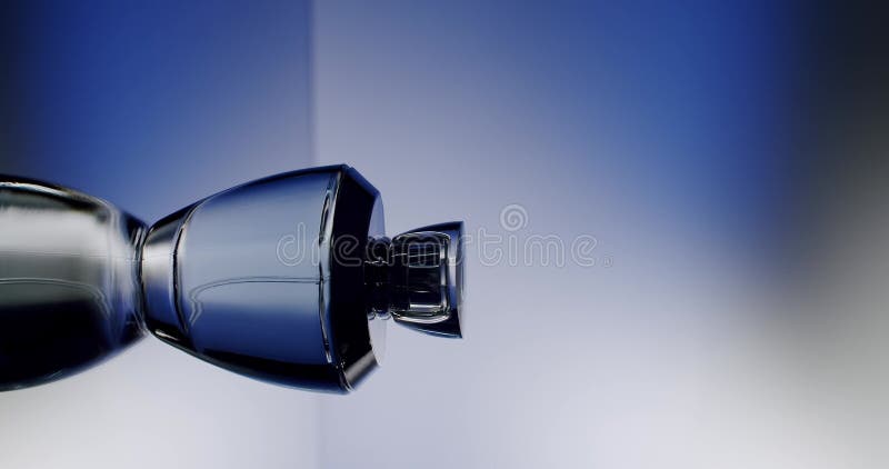 Elegant Perfume Bottle on Gradient Blue Background - Luxury Fragrance Concept vector illustration