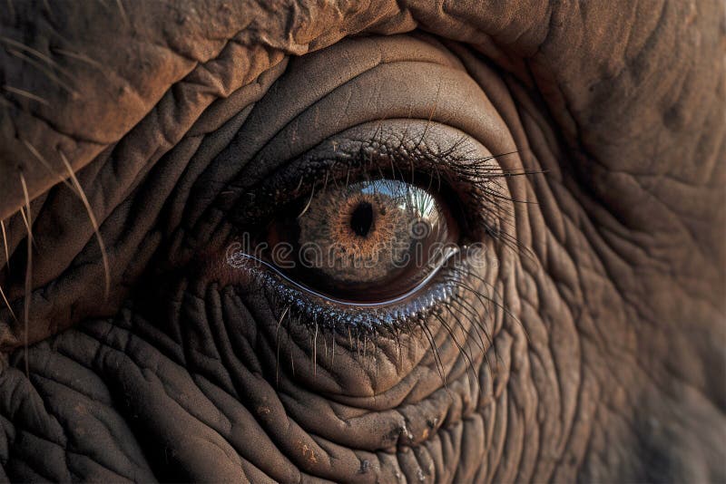 Close up of elephant eyes vector illustration