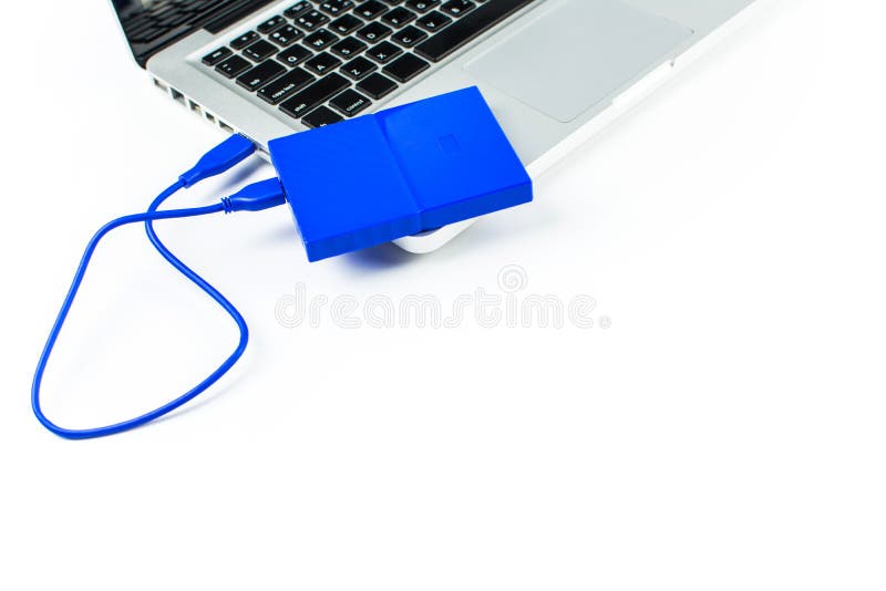 Close Up of External Hard Disk Drive for Connect To Laptop. HDD Stock