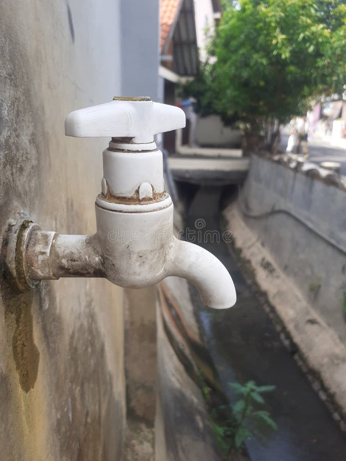 Close-up of Faucet in Public Restroom Stock Photo - Image of public ...