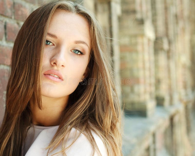 Close-up female beauty portrait