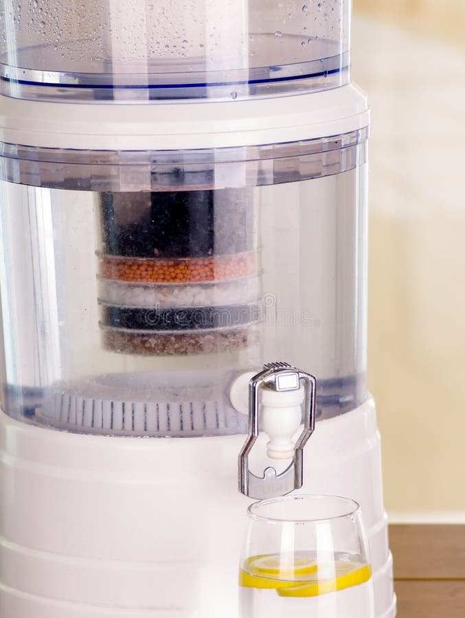 Close Up of a Filter System of Water Purifier on a Kitchen Background