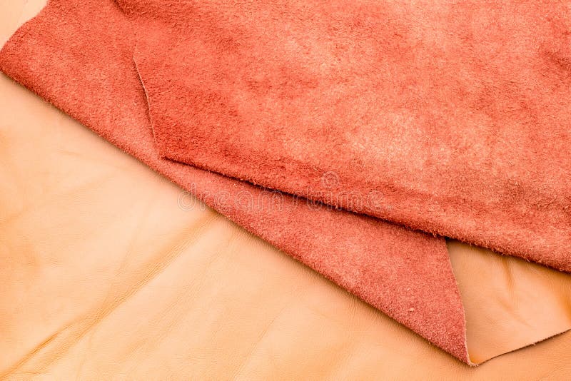 Close up fold tan leather texture background,fabrics Division royalty free stock photo