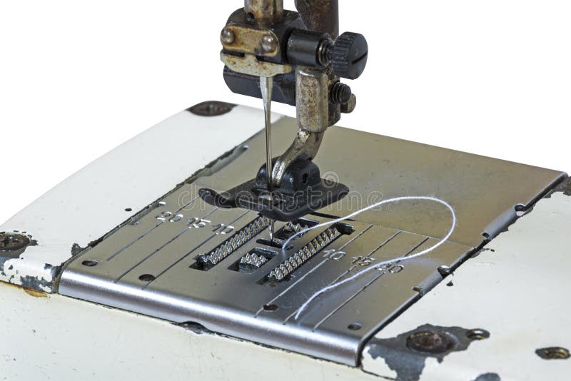 The Needle Mechanism of the Sewing Machine Stock Image Image of steel