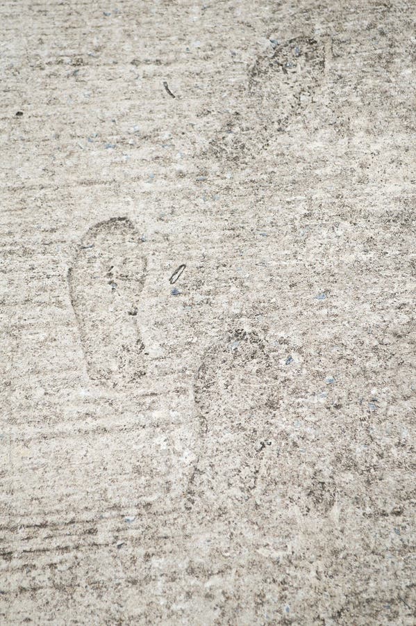 Footprint on cement floor stock photo. Image of footprint - 127564864