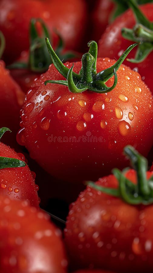 Cheaguri de roșii proaspete, vii, curățate stock images