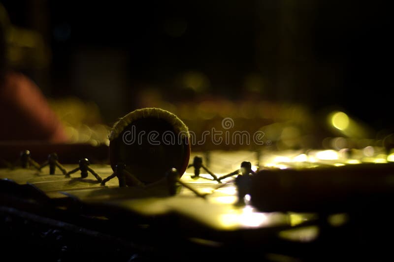 Close up Gamelan, traditional instrumental from java indonesia stock photos