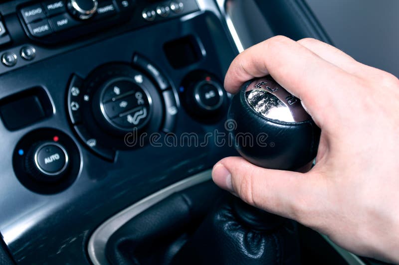 Closeup of Gear Stick from Manual Gearbox Stock Photo Image of