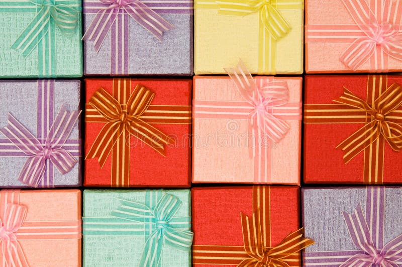 Close up of gift boxes stock image. Image of giftbox, ornament 6705857