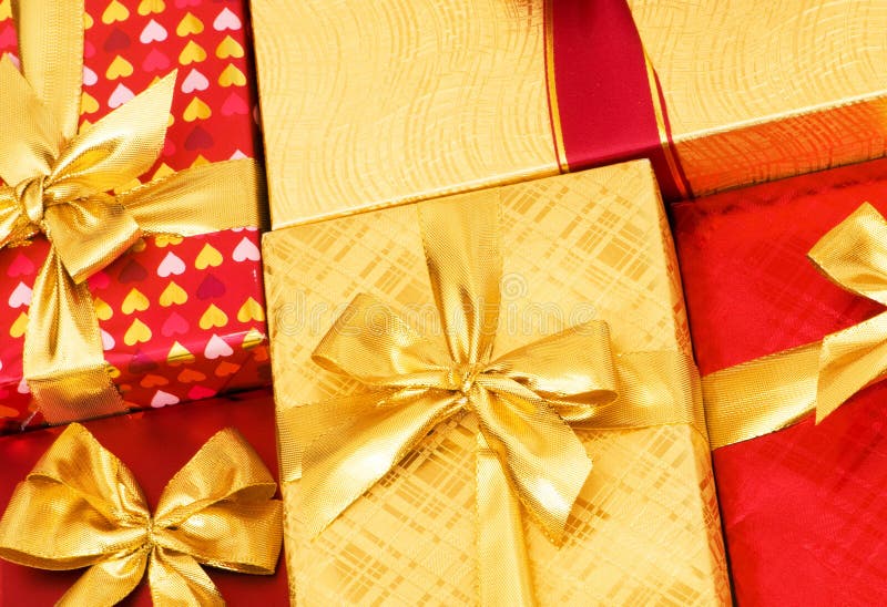 Close up of gift boxes stock photo. Image of paper, surprise 7026974