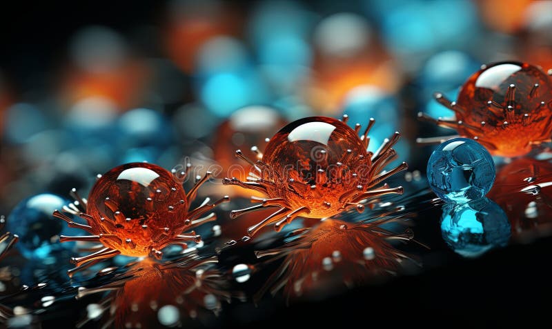 Close Up of Glass Balls stock photo