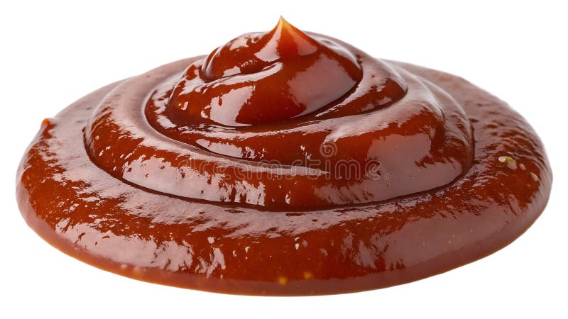 Close up of glossy barbecue sauce on transparent background royalty free illustration