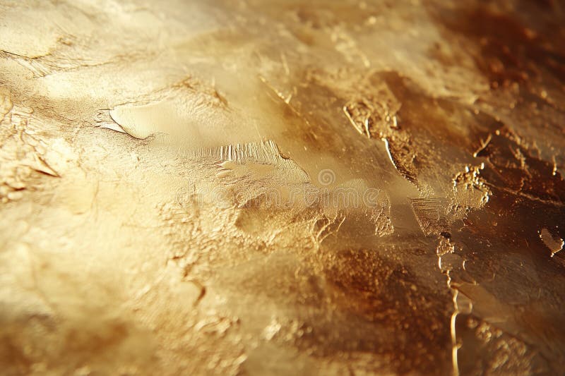 Close-up of gold leaf texture, revealing intricate and delicate patterns stock photo