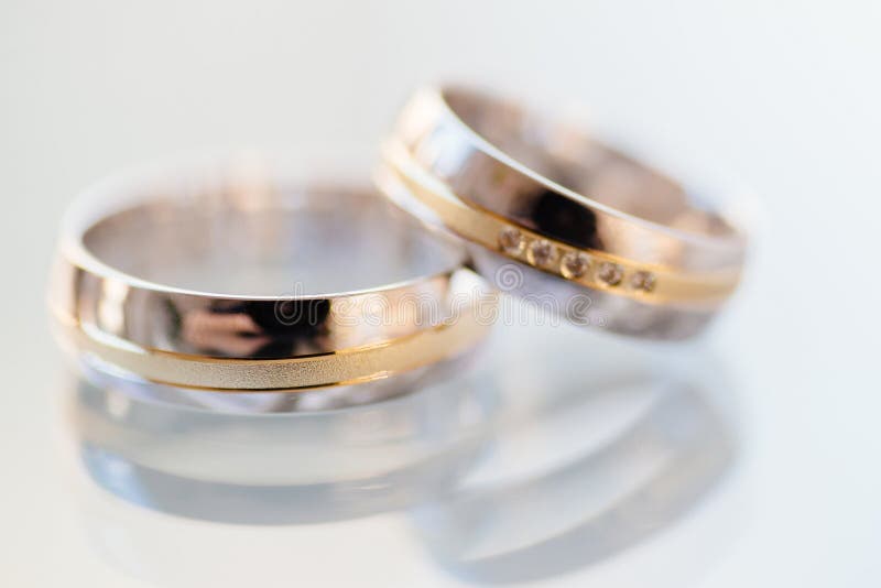Gold and Silver Wedding Rings Stock Image Image of jewelry, choose