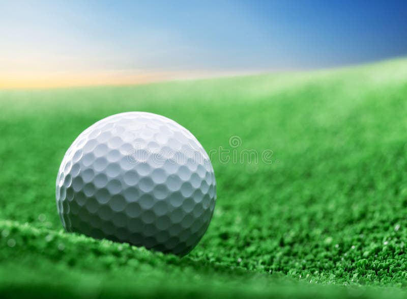 Close Up of Golf Ball on Green Tee Stock Image Image of activity
