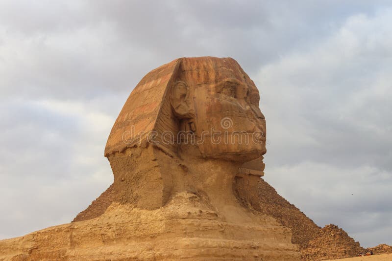 Close-up of Great Sphinx of Giza in Cairo, Egypt royalty free stock photography Close-up of Great Sphinx of Giza in Cairo, Egypt royalty free stock photography