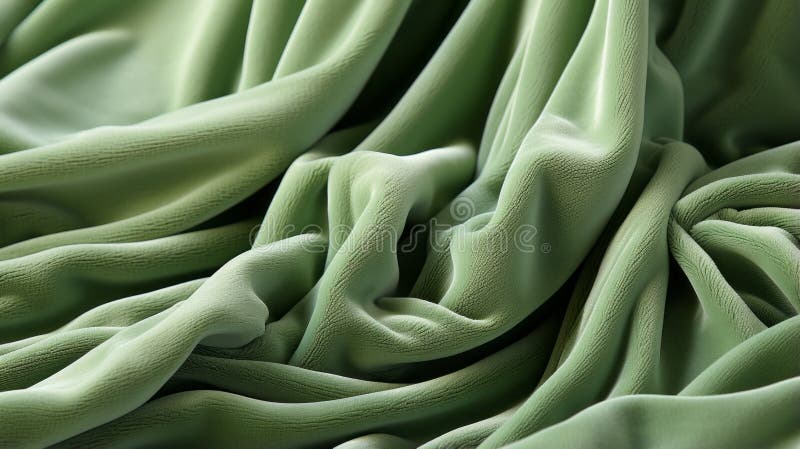 A close up of a green fabric background royalty free illustration