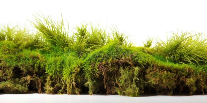 Plant grass moss vegetation. AI