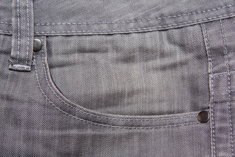 Close Up of Grey Jeans Pocket Stock Image - Image of country, jeans ...